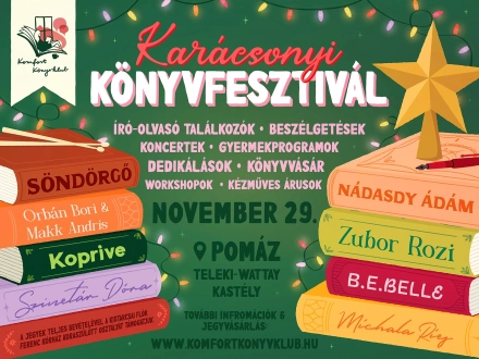 Koraszülött intenzív osztálynak adja teljes bevételét a pomázi Karácsonyi Könyvfesztivál