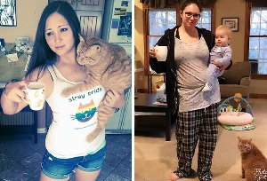 17 sorozatkép „micsoda boldogság a gyerekvállalás” címmel